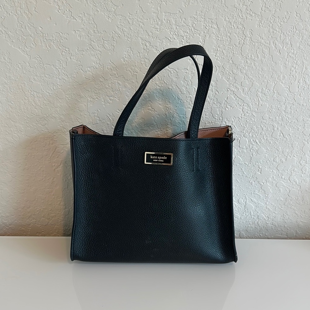 Kate Spade Black Leather Sam Medium Satchel